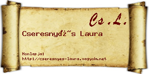 Cseresnyés Laura névjegykártya