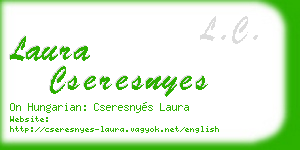 laura cseresnyes business card