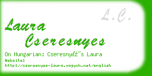 laura cseresnyes business card